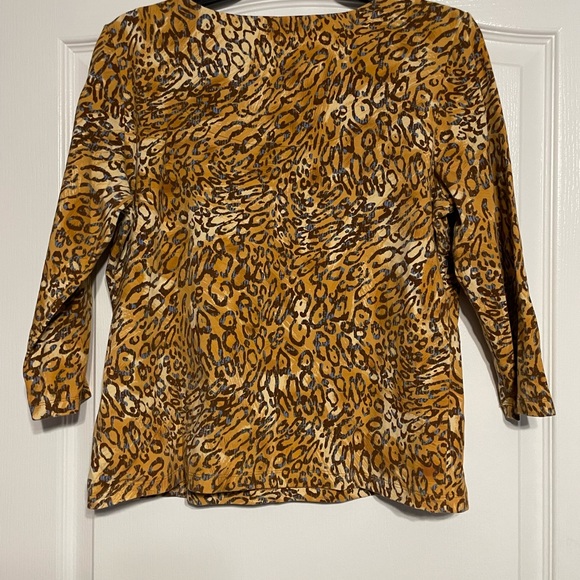 RUBY RD Petite Large PL beautiful animal print blouse - Picture 2 of 4
